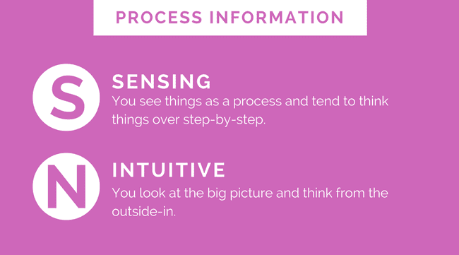 Personality Types- Process Information