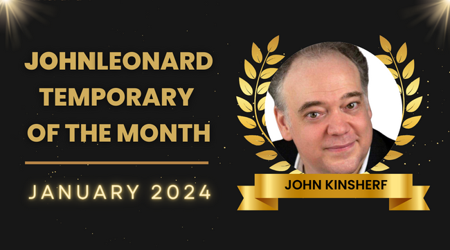 Congratulations John Kinsherf!