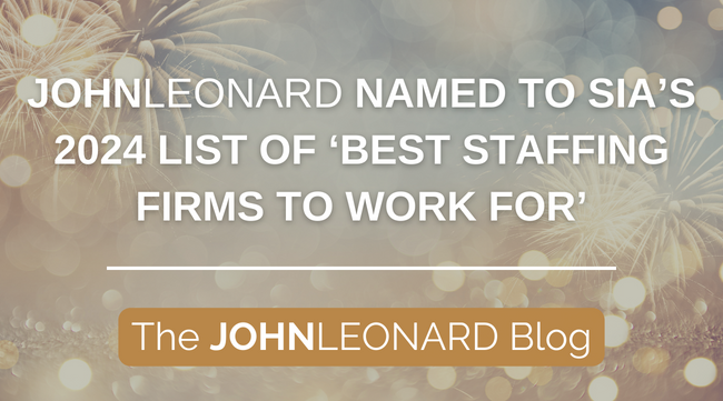 JOHNLEONARD Named to SIA’s 2024 List of ‘Best Staffing Firms to Work For’