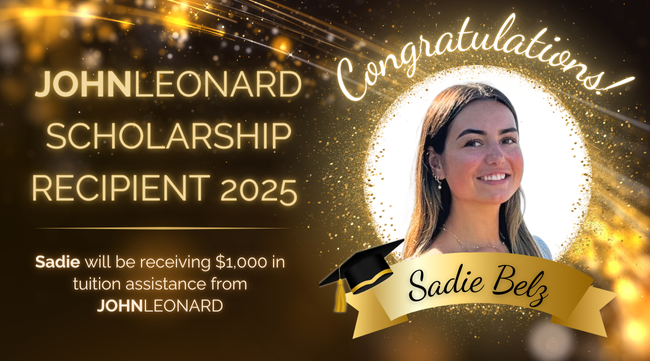 Our 2025 Scholarship Winner, Sadie Belz!