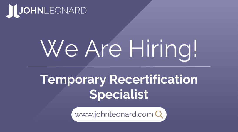 Temporary Recertification Specialist #32403