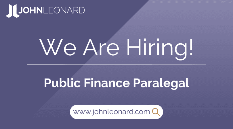 Public Finance Paralegal #32471