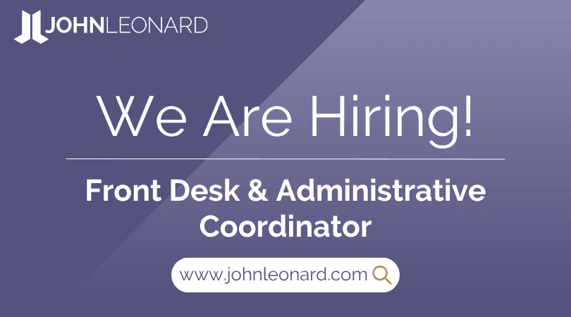Front Desk & Administrative Coordinator #32525